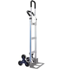 VEVOR Stair Climbing Cart, 550 lbs Load Capacity, Aluminum Hand Truck Dolly with Dual Handles, Integrated Frame & Nonslip Rubber Wheels, Multipurpose