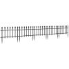 Outsunny Metal Decorative Garden Fence, 9.2' x 17.25" 5 Pack Steel Fence Panels, Decorative Border Fence for Landscape, Flower Bed, Yard Decor, Animal