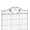 Outsunny Garden Decorative Fence Panel, 4 Pack, 44 x 36-Inch, Linear Length 12 Feet, Steel Border Folding Fence for Garden Landscaping