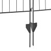 Outsunny Garden Decorative Fence Panel, 4 Pack, 44 x 36-Inch, Linear Length 12 Feet, Steel Border Folding Fence for Garden Landscaping