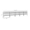 Outsunny Metal Decorative Garden Fence, 9.2' x 17.25" 5 Pack Steel Fence Panels, Decorative Border Fence for Landscape, Flower Bed, Yard Decor, Animal
