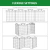 Outsunny Garden Decorative Fence Panel, 4 Pack, 44 x 36-Inch, Linear Length 12 Feet, Steel Border Folding Fence for Garden Landscaping