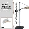 11 ft. Octagon Aluminum 360-Degree Cantilever Patio Umbrella with Umbrella Cover
