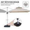 10 ft. Square Aluminum 360-Degree Cantilever Patio Umbrella with Umbrella Cover