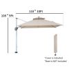 10 ft. Square Aluminum 360-Degree Cantilever Patio Umbrella with Umbrella Cover