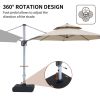 11 ft. Octagon Aluminum 360-Degree Cantilever Patio Umbrella with Umbrella Cover