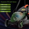 12-AMP 13.5 Inch Adjustable Electric Corded Lawn Mower with Collection Box