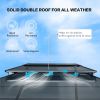 10x13FT Double Roof Sunshade (Wooden Legs)